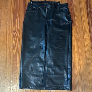 Abercrombie Faux Leather Midi Skirt